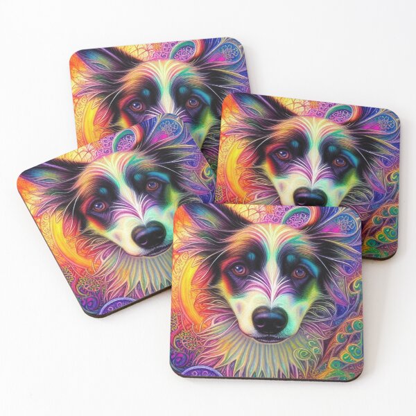 Item preview, Tribal Border Collie Dog Art 2 designed and sold by DiatomDesigns.