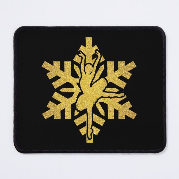 Item preview, SNOWFLAKE - BALLET - WINTER SEASON HOLIDAYS gold glitter designed and sold by KoolDsignsDANCE.