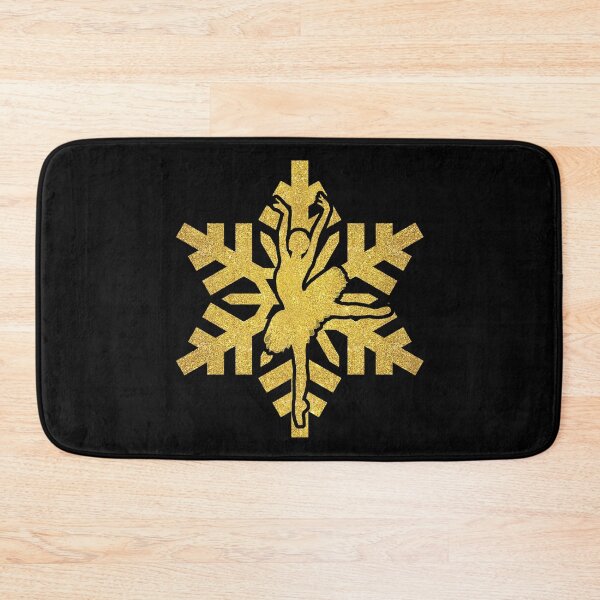 Item preview, SNOWFLAKE - BALLET - WINTER SEASON HOLIDAYS gold glitter designed and sold by KoolDsignsDANCE.