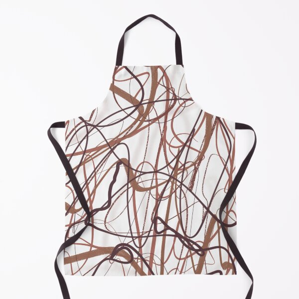 Item preview, Coffee Neutral Swirl Scribble Abstract Minimalist Contemporary Modern Warm Brown designed and sold by hopecope.