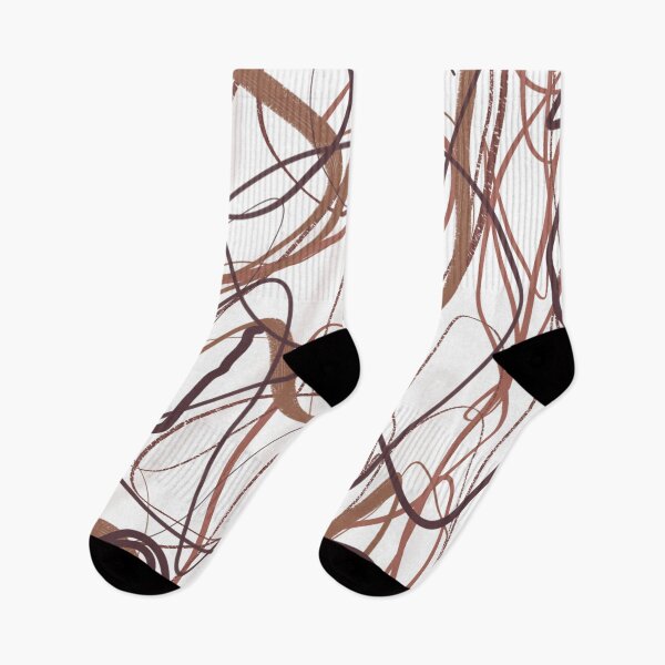 Item preview, Coffee Neutral Swirl Scribble Abstract Minimalist Contemporary Modern Warm Brown designed and sold by hopecope.
