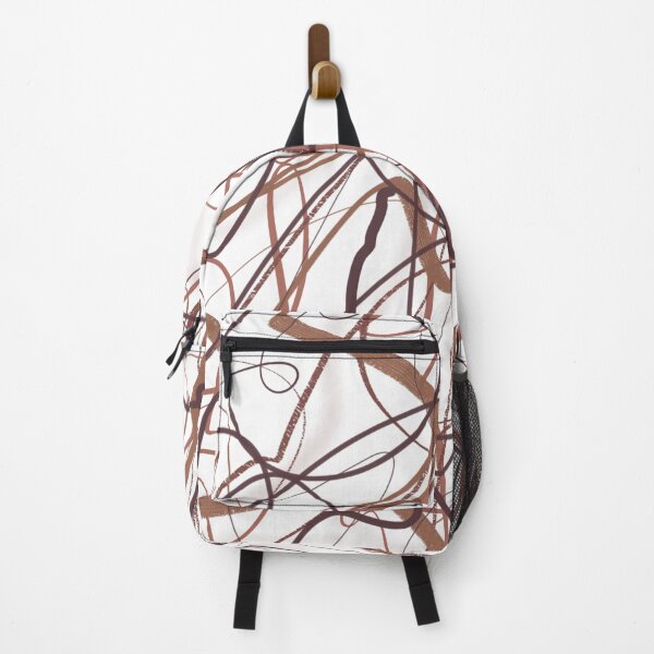 Item preview, Coffee Neutral Swirl Scribble Abstract Minimalist Contemporary Modern Warm Brown designed and sold by hopecope.