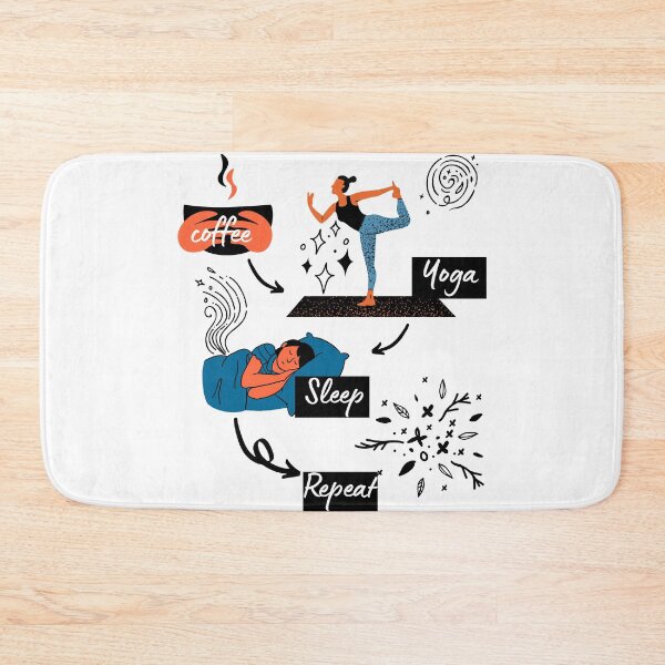 Item preview, Coffee yoga sleep and repeat designed and sold by A6tan-graphiste.