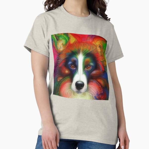 Vista previa del artículo con la obra «Arte tribal del perro del border collie 3», diseñado y vendido por DiatomDesigns.