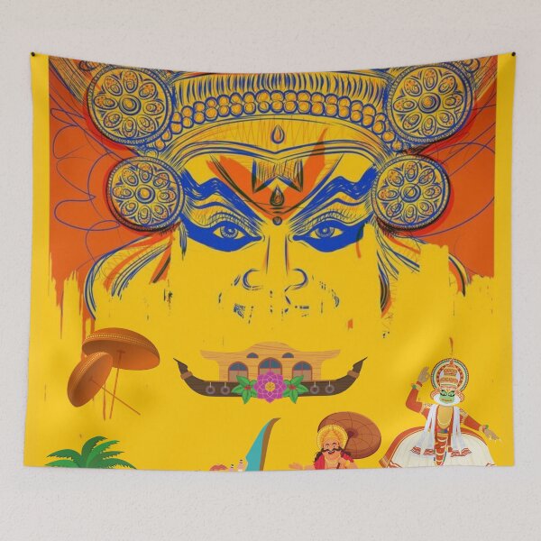Item preview, Kerala Gods own country - Kathakali drawing | For culture lovers| Indian traditions | Indian traditional kathakali dance form  designed and sold by Arteartz.