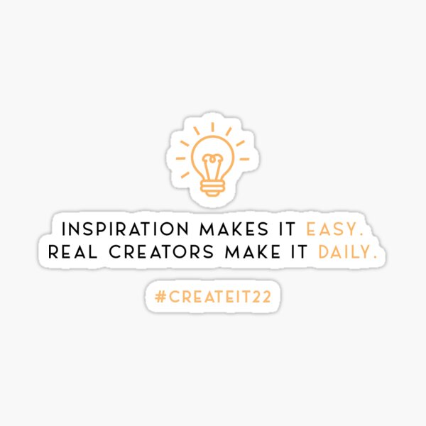 Inspiration vs. dedication (black) Sticker