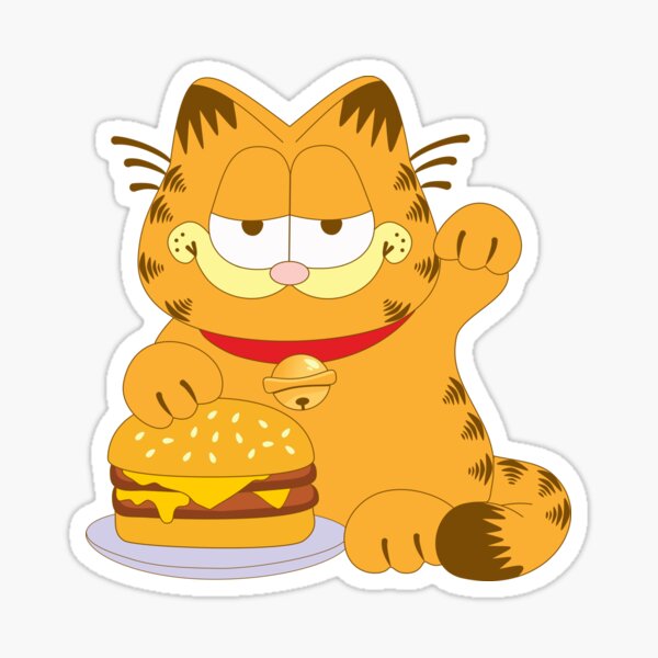 Lucky Garfield Sticker