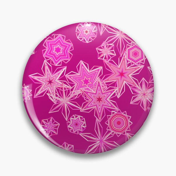 Item preview, Modern Geometric Snowflakes, Deep Fuchsia Pink  designed and sold by Marymarice.