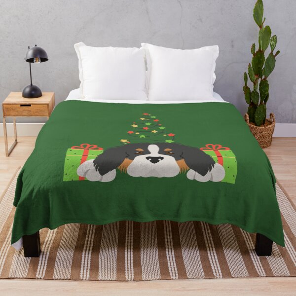 Item preview, Bernese Cattle Dog with Christmas Tree and Gifts designed and sold by SeasonalDogs.