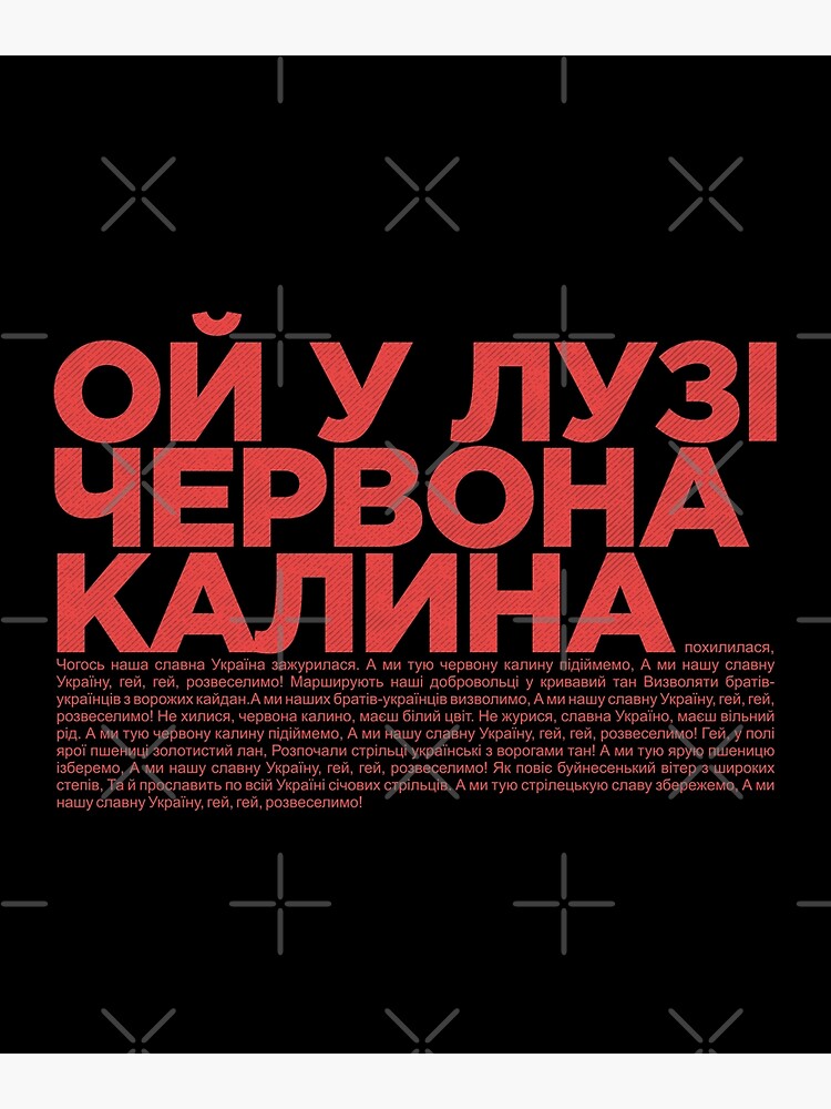 "Oh, In The Meadow Red Viburnum Chervona Kalyna Ukrainian Song " Poster