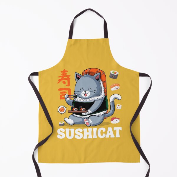 Item preview, Sushicat Funny Cat eating Sushi roller Japanese kawaii Food designed and sold by NUMAcreations.