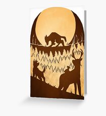 Full Moon in the Forest Greeting Card