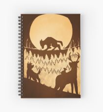 Full Moon in the Forest Spiral Notebook