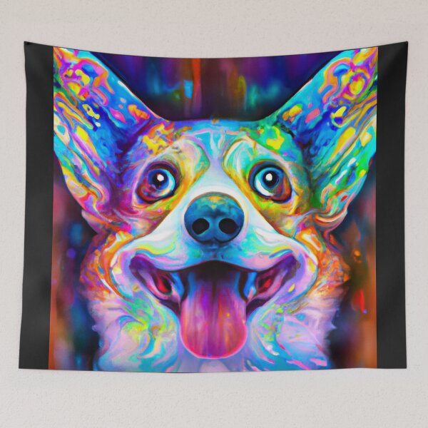Item preview, Tribal Corgi Dog Art 1 designed and sold by DiatomDesigns.