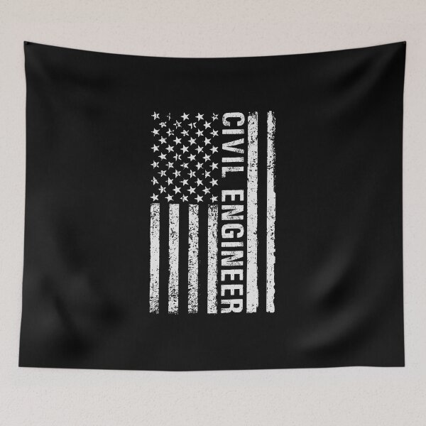 Item preview, Civil Engineer American Flag Design designed and sold by netdota.