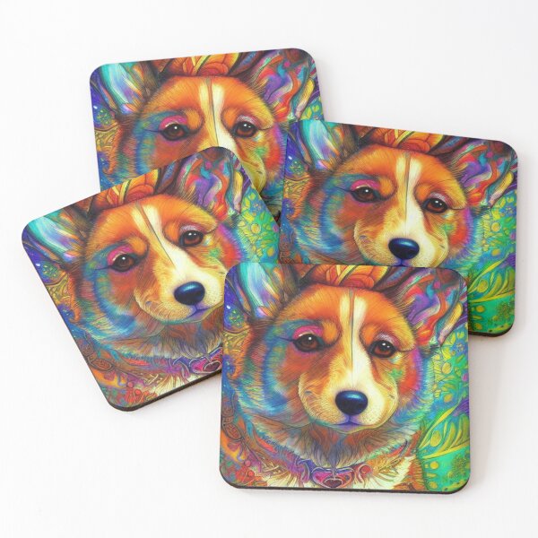 Item preview, Tribal Corgi Dog Art 3 designed and sold by DiatomDesigns.