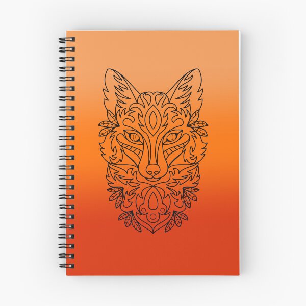 Item preview, Large filigree fox on gradient background designed and sold by JoyGDesigns.