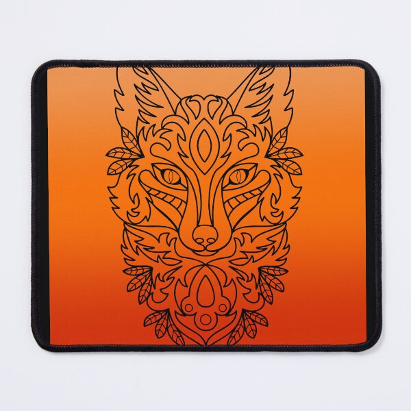 Item preview, Large filigree fox on gradient background designed and sold by JoyGDesigns.