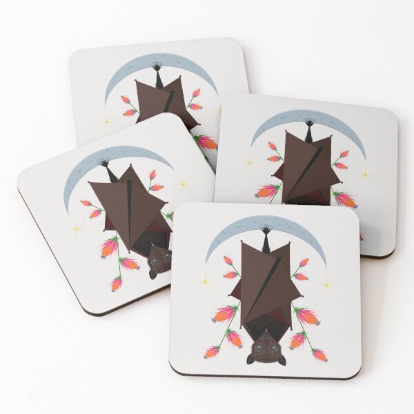Item preview, Malayan Flying Fox With Moon and Stars designed and sold by Elisa Yinh Creative.