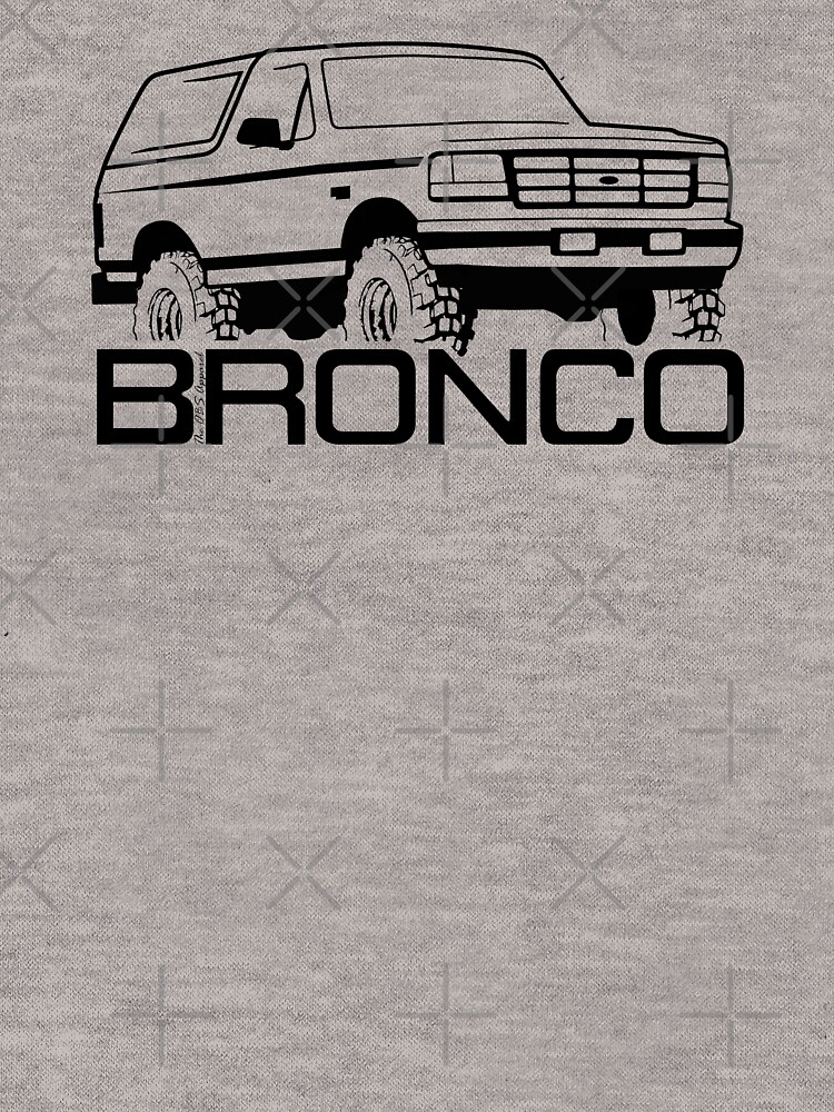 1980-1986 Ford Bronco Lifted Black Print Crewneck Sweatshirt