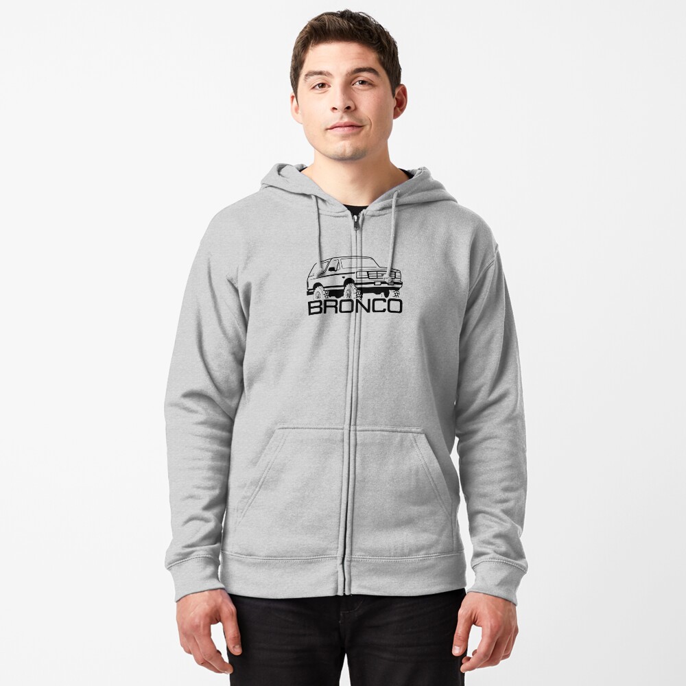 "19921996 Ford Bronco" Zipped Hoodie by TheOBSApparel Redbubble