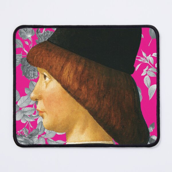 Item preview, Pink Floral Baldassare Estense portrait of Francesco II Gonzaga, marchese IV di Mantova designed and sold by BeaSchoney.