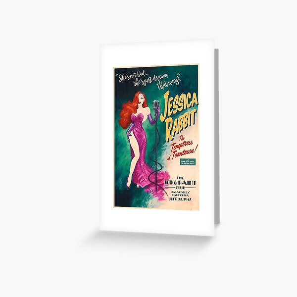 Jessica Rabbit, Tattooed Greeting Card for Sale by boec gear