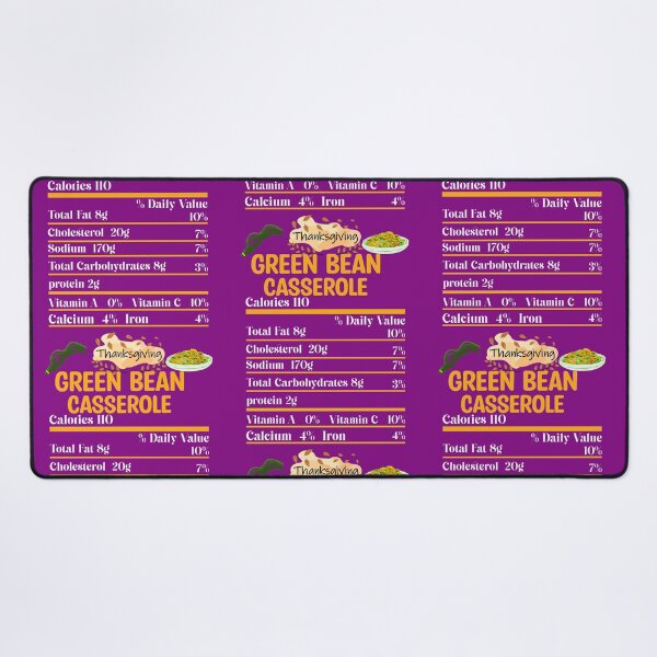 Item preview, Green Bean Casserole Nutrition Facts | Funny Turkey Nutrition Facts Thanksgiving Matching | gifts for thanksgiving lovers designed and sold by ThanksVibe.