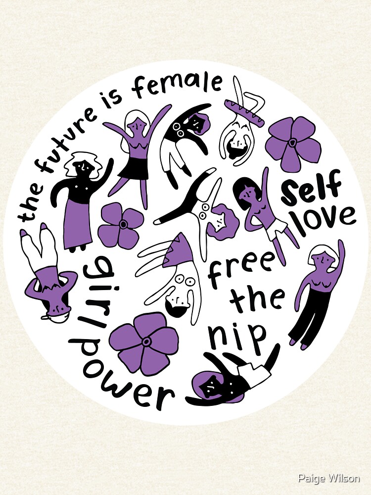 Feminist Circle Purple Zipped Hoodie By Pawjr97 Redbubble 6495