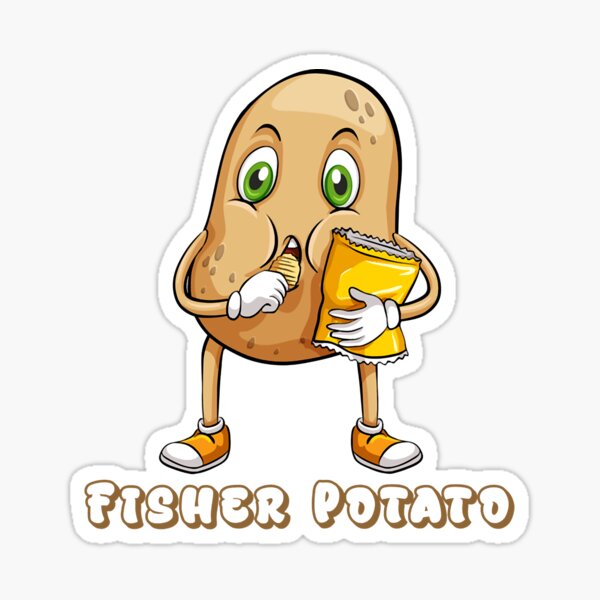 "Fisher Potato, Fun Potato, Chips" Sticker for Sale by JoyHau668