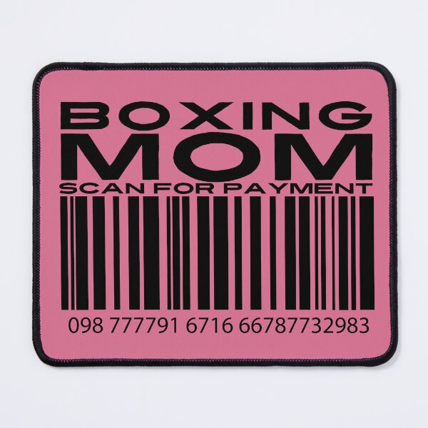 Item preview, Boxing Mom Scan For Payment | Boxing Mom | Boxing Mommy (White Lettering Available) designed and sold by Wavecrest Wearables.