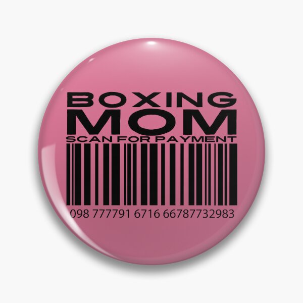Item preview, Boxing Mom Scan For Payment | Boxing Mom | Boxing Mommy (White Lettering Available) designed and sold by Wavecrest Wearables.