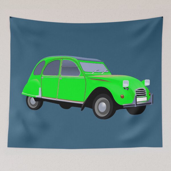 Item preview, Iconic Citroen 2CV in bright green designed and sold by janesg.