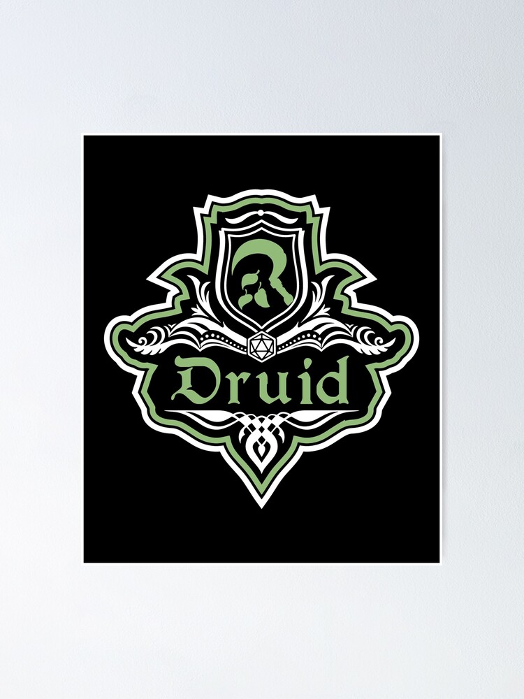 Dandd Druid Class Dungeons And Dragons Fancy Emblem Poster For Sale By Sunburstrpg Redbubble 5726