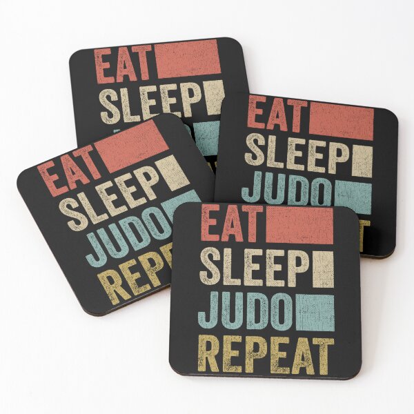 Item preview, Vintage Retro Eat Sleep Judo Repeat Men Boys Kids Judo designed and sold by PandaPope.