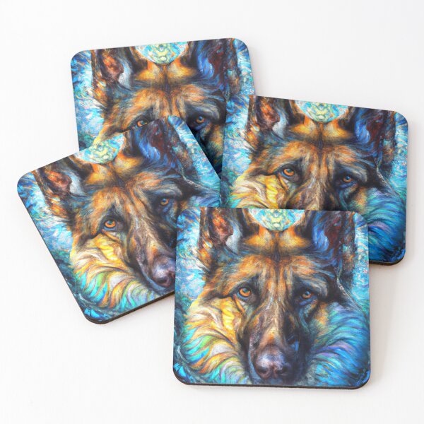 Item preview, Tribal German Shepherd Dog Art 4 designed and sold by DiatomDesigns.
