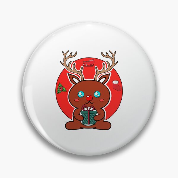 Item preview, Kawaii Rudolph The Rednose Raindeer designed and sold by GarnersDesigns.
