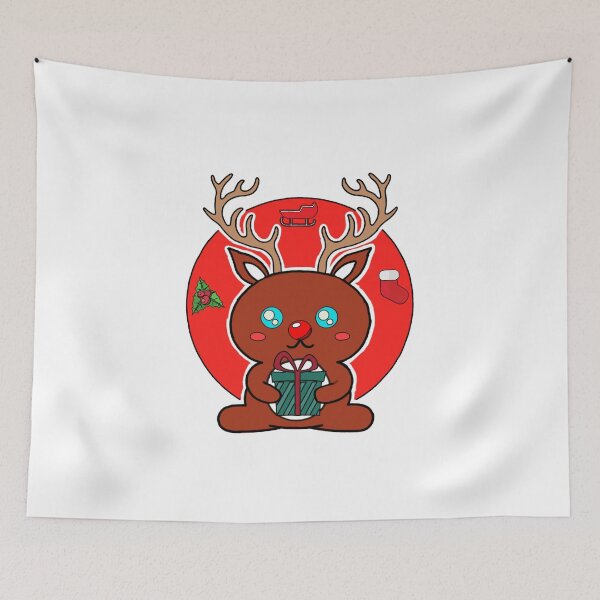 Item preview, Kawaii Rudolph The Rednose Raindeer designed and sold by GarnersDesigns.