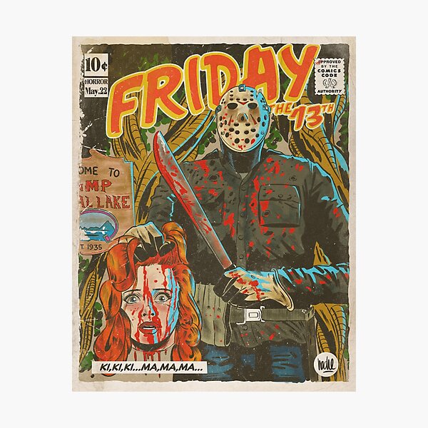Item preview, Freitag der 13. Comic-Filmplakat designed and sold by Nache Ramos.