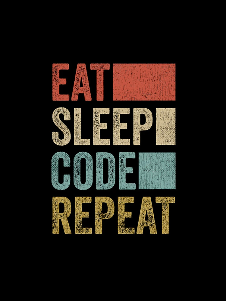Thumbnail 4 of 4, iPhone Case, Software Developer Coder Retro Eat Sleep Code Repeat designed and sold by PandaPope.