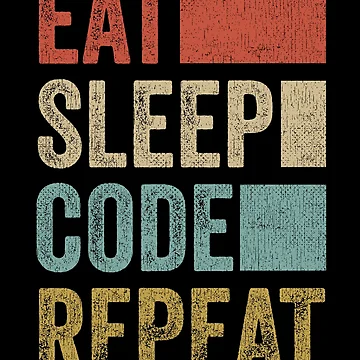Artwork thumbnail, Software Developer Coder Retro Eat Sleep Code Repeat by PandaPope
