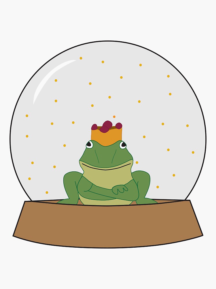 "Young Royals Frog Snow Globe" Sticker for Sale by whattheheck Redbubble