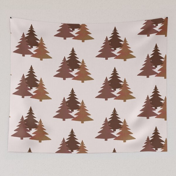 Item preview, Christmas tree design pattern, seamless, spicy mix, brown, vanilla brown designed and sold by LishiArts.