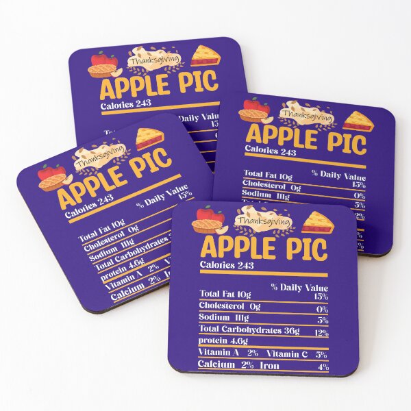 Item preview, Apple Pie Nutrition Facts | Funny Turkey Nutrition Facts Thanksgiving Matching | gifts for thanksgiving apple pie lovers designed and sold by ThanksVibe.