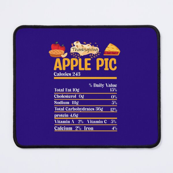 Item preview, Apple Pie Nutrition Facts | Funny Turkey Nutrition Facts Thanksgiving Matching | gifts for thanksgiving apple pie lovers designed and sold by ThanksVibe.