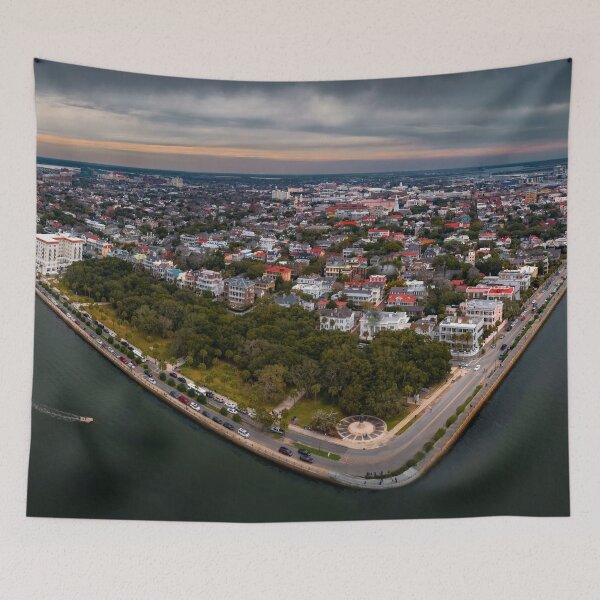 Item preview, Charleston Sunset Aerial Panorama designed and sold by nbrandsberg.