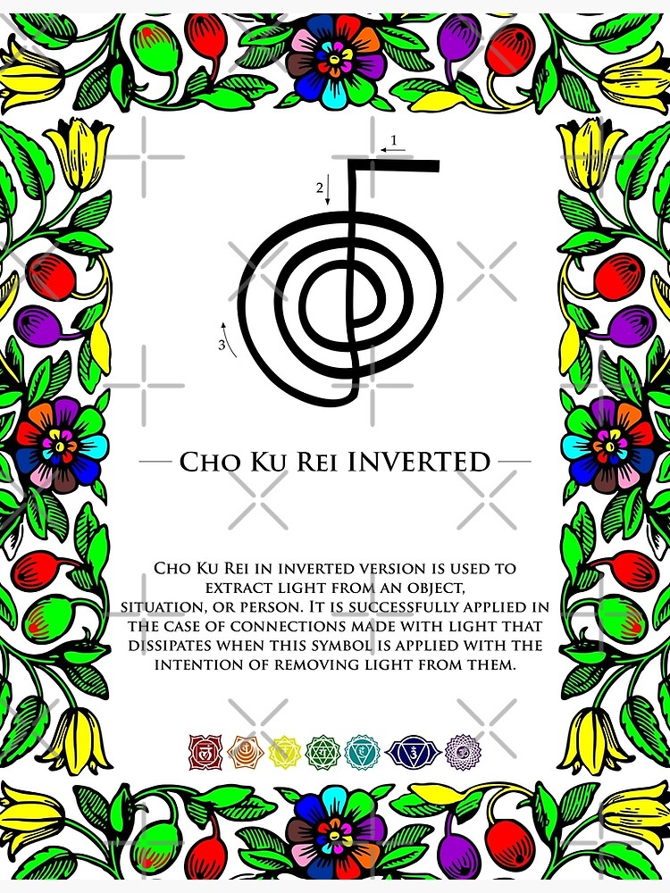 Cho Ku Rei Inverted Symbol Reiki Symbol Reiki Healing Poster For