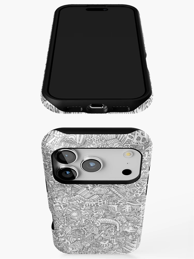 Thumbnail 3 of 4, iPhone Case, Abstract Line Design designed and sold by Drawlander.