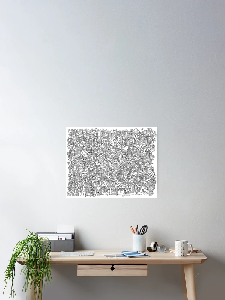 Thumbnail 2 of 3, Poster, Abstract Line Design designed and sold by Drawlander.