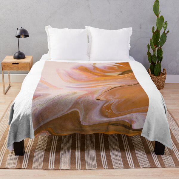 Item preview, Peach Liquid Marble Painting, Swirls, Fluid Art designed and sold by newburyboutique.